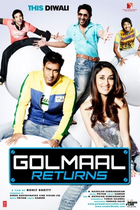 thailand filming production poster golmaal returns